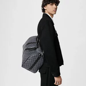 Keepall Bandoulière 45 Damier Graphite Canvas in Men's Travel All Luggage and Accessories collections